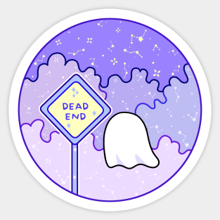 A ghost has reached a dead end Sticker